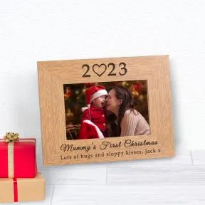 Mummy's First Christmas Wood Picture Frame (6