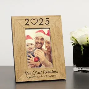 Our First Christmas Wood Picture Frame (6
