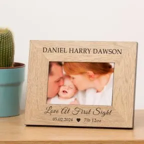 New Baby Love At First Sight Wood Picture Frame (6