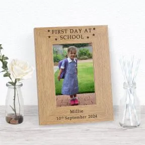 First Day At School Wood Picture Frame (6