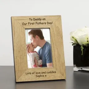 Our First Fathers Day Wood Picture Frame (6