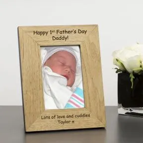 Happy 1st Fathers Day Wood Picture Frame (6