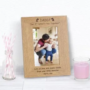 Daddy Our 1st Fathers Day Together Wood Picture Frame (6