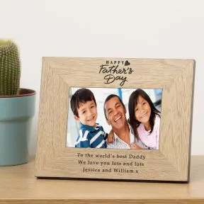 Happy Fathers Day Wood Picture Frame (6