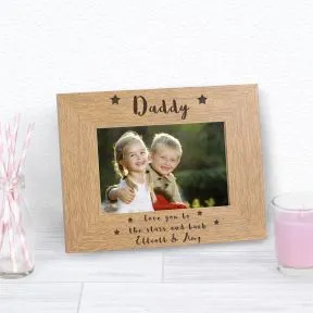 Daddy, Love you to the Stars and Back Wood Picture Frame (6