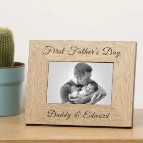 First Fathers Day Wood Picture Frame (6