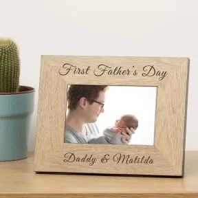 First Fathers Day Wood Picture Frame (6