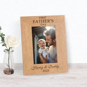 First Fathers Day Wood Picture Frame (6