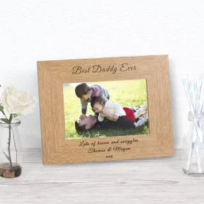 Best Daddy Ever Wood Picture Frame (6