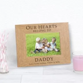 Our Hearts Belong to Daddy Wood Picture Frame (6
