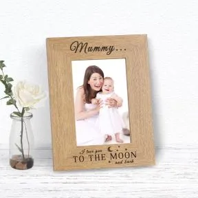 I or We Love You to the Moon and Back Wood Picture Frame (6