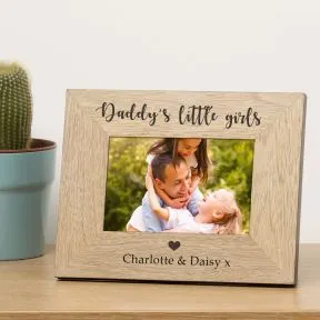 Daddy's little girl or girls Wood Picture Frame (6