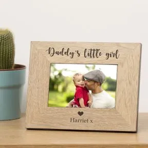 Daddy's little girl or girls Wood Picture Frame (6