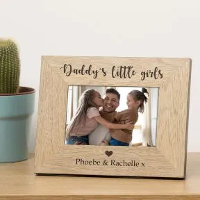 Daddy's little girl or girls Wood Picture Frame (6