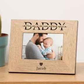 Daddy Love you to the Moon Wood Picture Frame (6