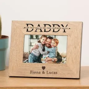 Daddy Love you to the Moon Wood Picture Frame (6
