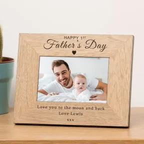 Happy 1st Fathers Day Wood Picture Frame (6