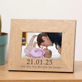 The Day You Became My Daddy Wood Picture Frame (6