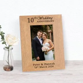 Wedding Anniversary - Any Year Wood Picture Frame (6