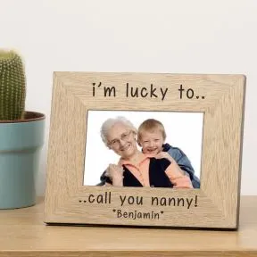 I'm Lucky to call you Daddy, Mummy, Nanny etc Wood Picture Frame (6