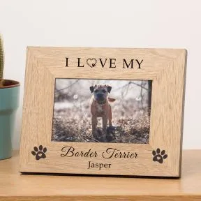 I Love My / We Love Our Dog Wood Picture Frame (7