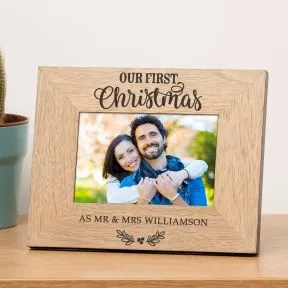 Our First Christmas Wood Picture Frame (6