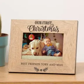 Our First Christmas Wood Picture Frame (6