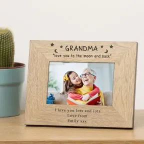 Love You To The Moon Wood Picture Frame (6