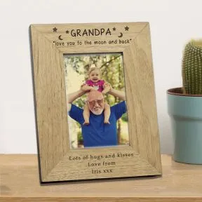Love You To The Moon Wood Picture Frame (6
