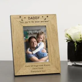Love You To The Moon Wood Picture Frame (6