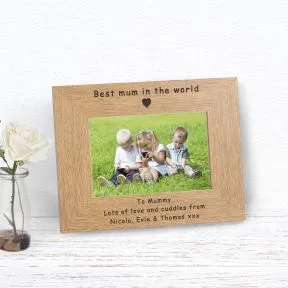 Best mum in the world Wood Picture Frame (6
