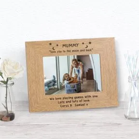 Mummy love you to the moon and back Wood Picture Frame (6