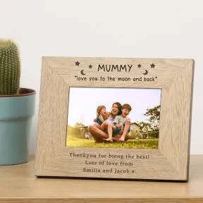 Mummy love you to the moon and back Wood Picture Frame (6