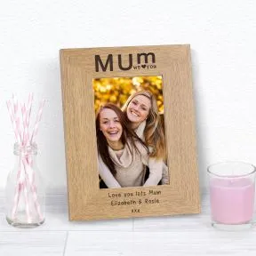 Mum, I/We love you Wood Picture Frame (6