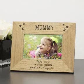 I/we love you to the moon and back again Wood Picture Frame (6