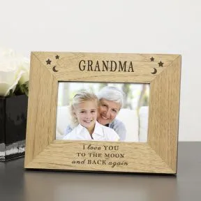 I/we love you to the moon and back again Wood Picture Frame (6