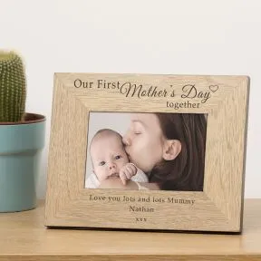 Our First Mother's Day together Wood Picture Frame (6