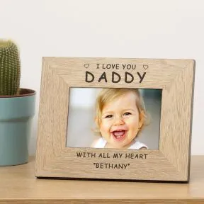 I or WE LOVE YOU...Wood Picture Frame (6