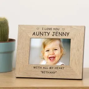 I or WE LOVE YOU...Wood Picture Frame (6