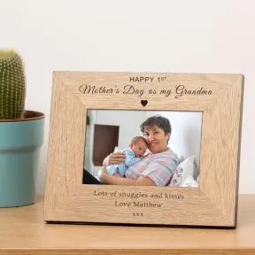 Happy 1st Mothers Day as my . . . Wood Picture Frame (7