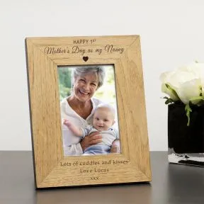 Happy 1st Mothers Day as my . . . Wood Picture Frame (6