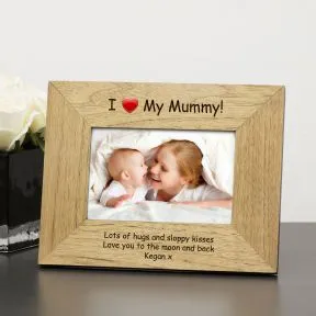 I love My Mummy Wood Picture Frame (6