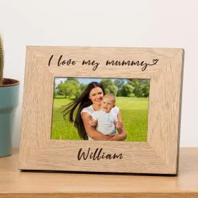 I Love My Mummy Wood Picture Frame (6