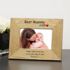 Best Mummy Ever Wood Frame