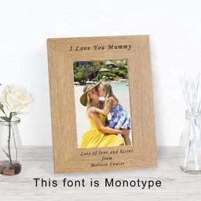Any Message Wood Photo Frame 6x4