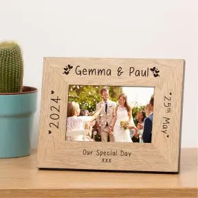 Wedding Day Wood Picture Frame (6