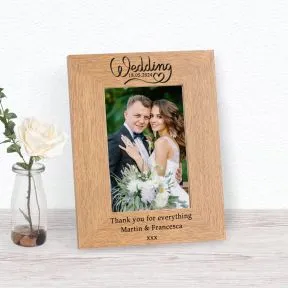 Wedding Day Wood Picture Frame (6
