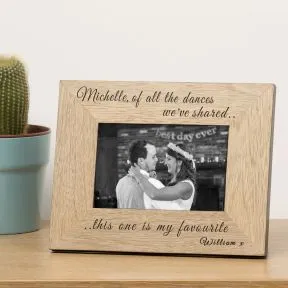 Of all the dances we've shared Wood Picture Frame (6