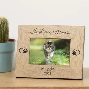 In Loving Memory Pet Memory Wood Picture Frame (6