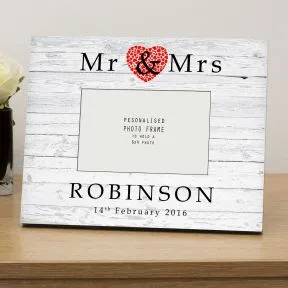 Mr & Mrs personalised photo frame